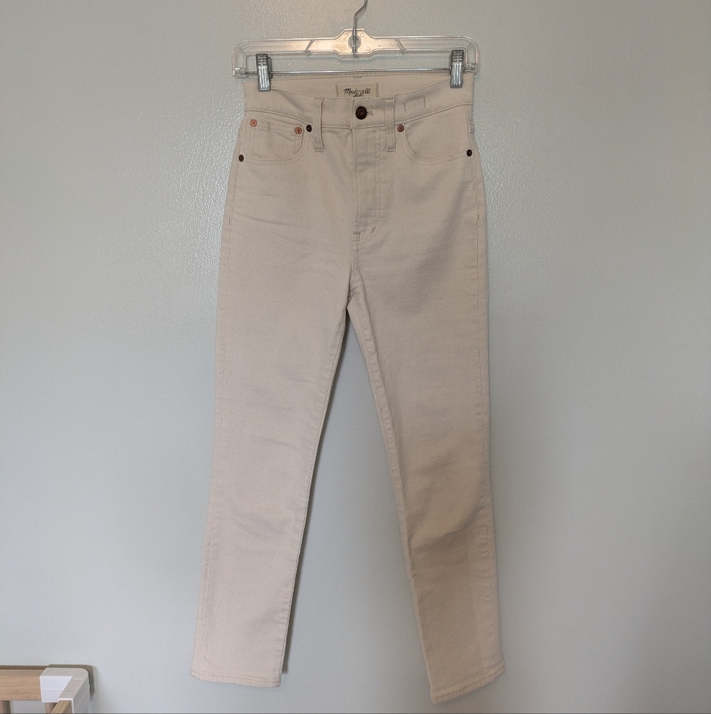 Madewell High-Rise Jeans in Cream